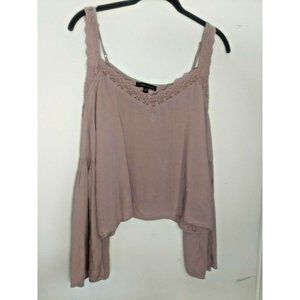Kendall & Kylie Rose Colored Cold Shoulder Crop Top Size S